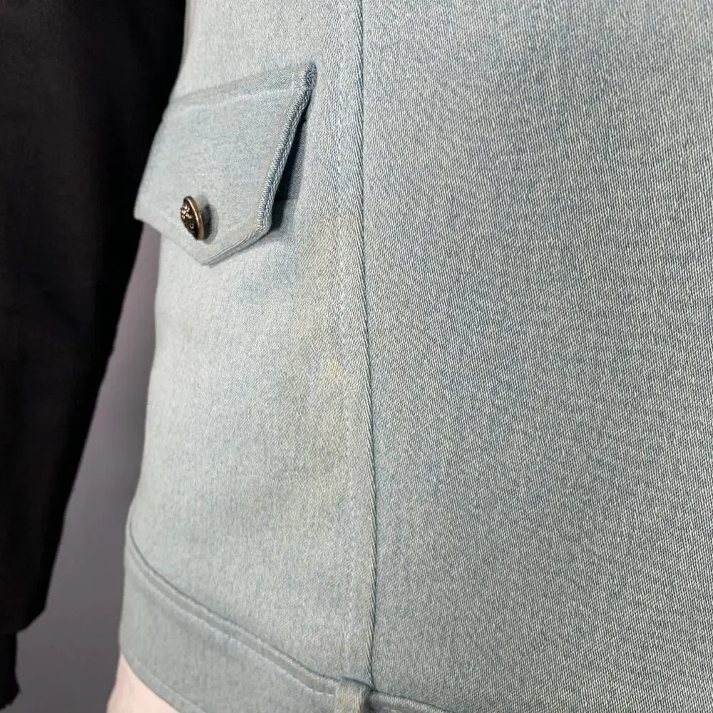 PROJECT WHITE ELEPHANT Size XL Black Blue Cotton Blend Jacket